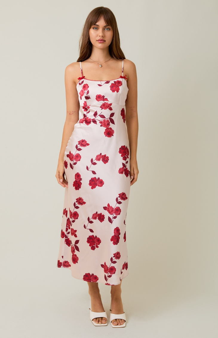 peach midi dress Rowan If needed Evanthia Midi Dress | Peach