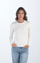 Introducing the Addison Tee, your go-to basic long-sleeved top crafted from ultra-soft material for ultimate comfort. Featuring a classic crew neckline, this versatile top is perfect for layering or wearing on its own. Available in a variety of neutral colors, the Addison Tee is a must-have staple for any wardrobe.

Fabric: 63% Polyester 32% Rayon 5% Spandex

Size Guide: Fits True To Size, Model is Wearing a Size S

Available at our boutiques in Chicago, Lake Geneva, and Milwaukee. 